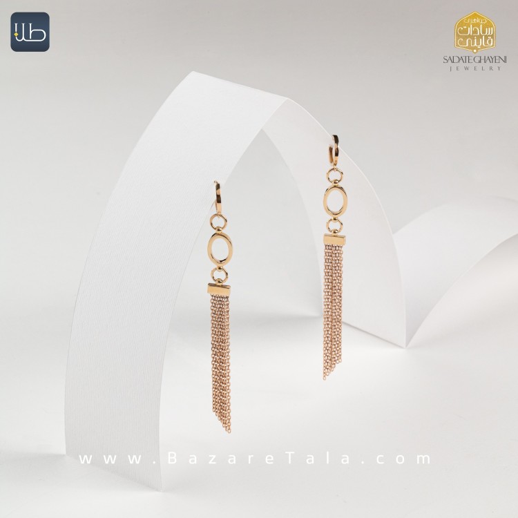 گوشواره طلا شال  (کد 3837)