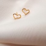 گوشواره طلا قلبی یکتاخواه (کد 5397)