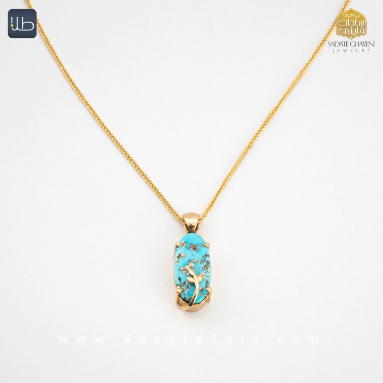 پلاک طلا فیروزه (کد 3941)