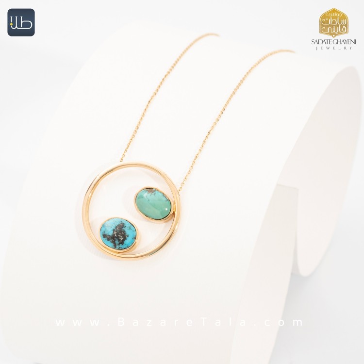 گردنبند طلا فیروزه (کد 3959)