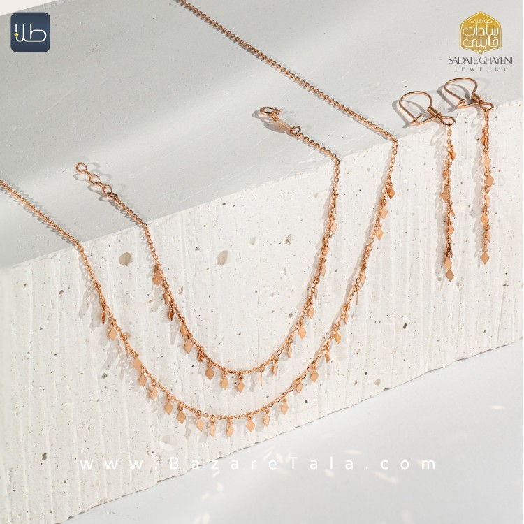 نیم ست طلا فانتزی (کد 3980)