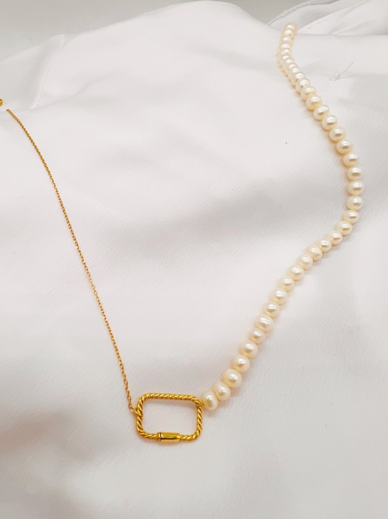 گردنبند طلا مروارید یکتاخواه (کد 5415)