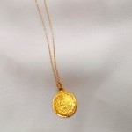 گردنبند طلا طرح پولک سکه یکتاخواه (کد 5431)