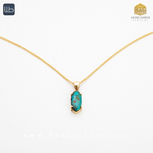 پلاک طلا فیروزه (کد 3945)