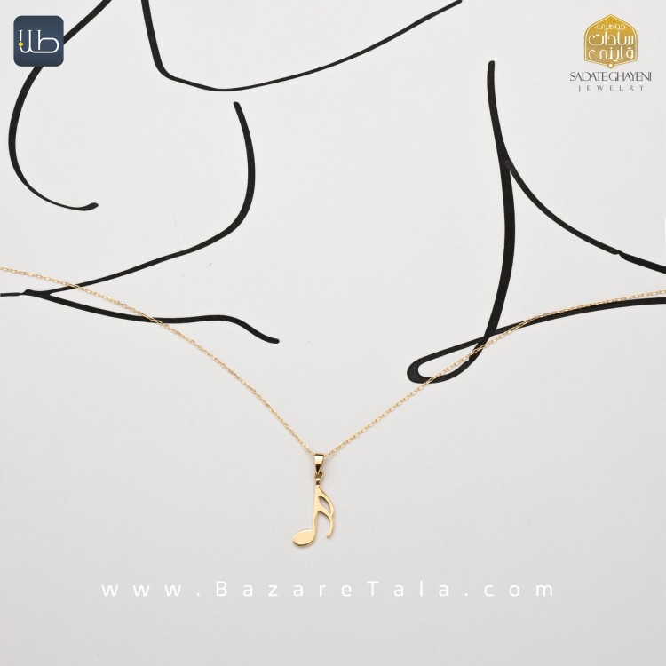 گردنبند طلا طرح دولا چنگ موریس (کد 4017)