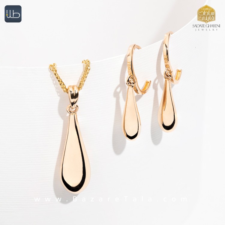 نیم ست طلا بنی آکوا هندسی (کد 4465)