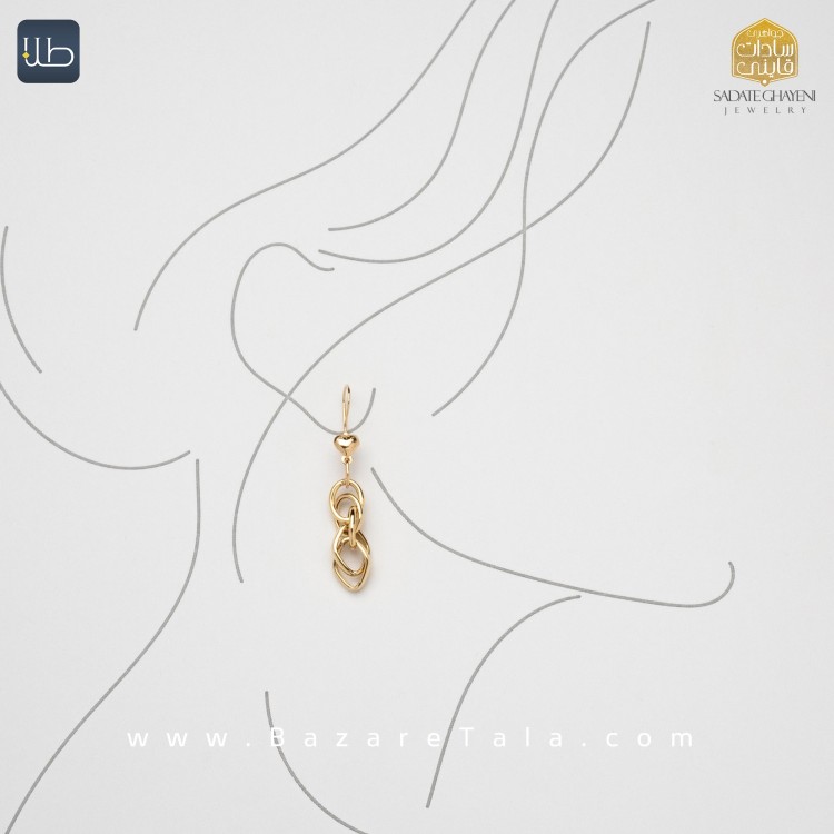 گوشواره طلا آویز درسا (کد 3871)