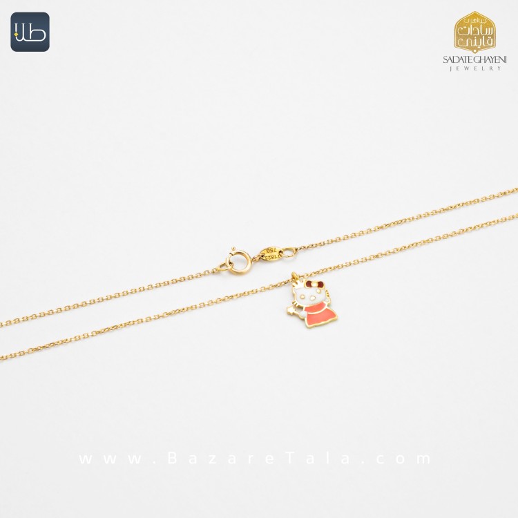گردنبند طلا طرح کیتی (کد 3968)