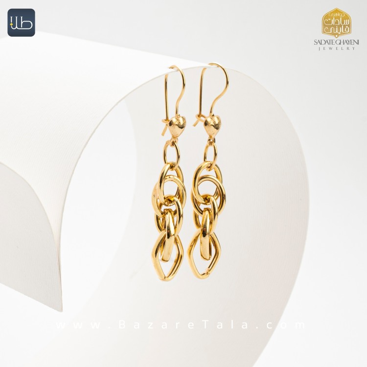 گوشواره طلا آویز درسا (کد 3871)
