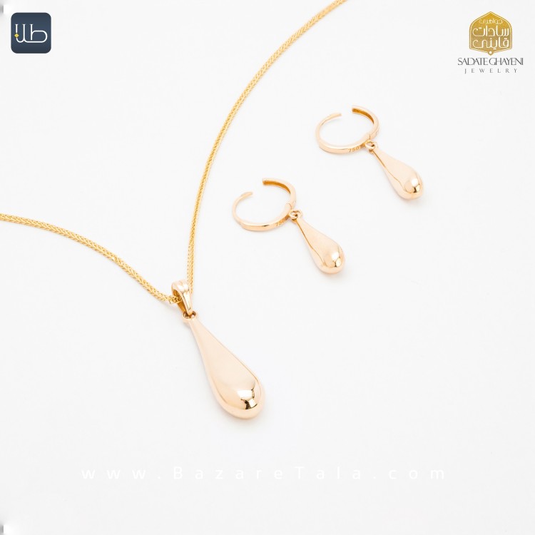 نیم ست طلا بنی آکوا هندسی (کد 4465)