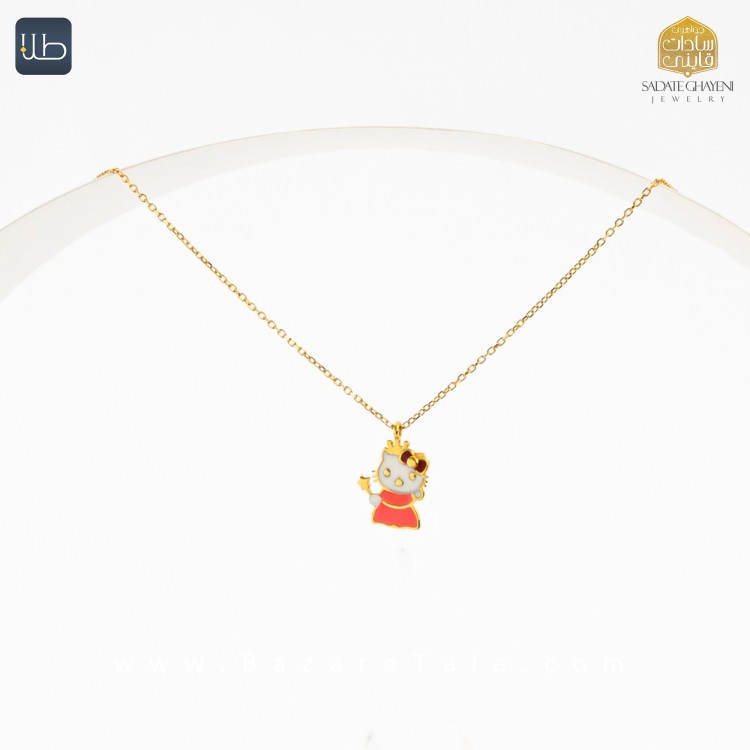 گردنبند طلا طرح کیتی (کد 3968)