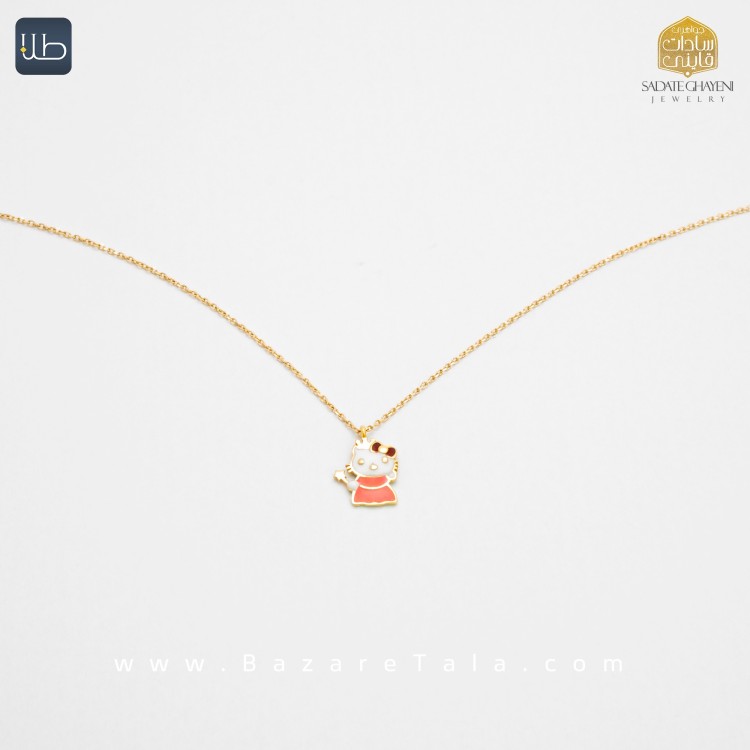 گردنبند طلا طرح کیتی (کد 3968)