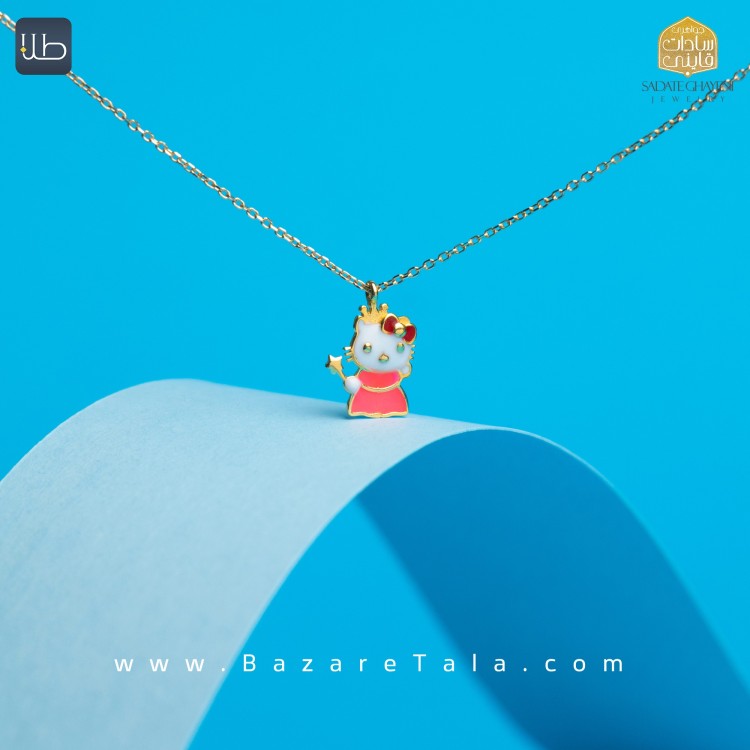 گردنبند طلا طرح کیتی (کد 3968)