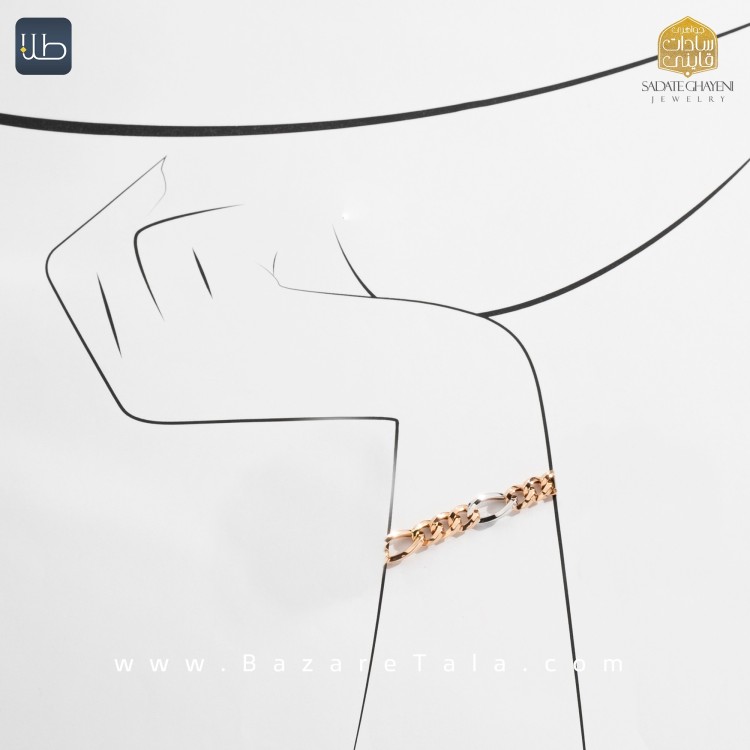 دستبند طلا جی تاش (کد 4381)