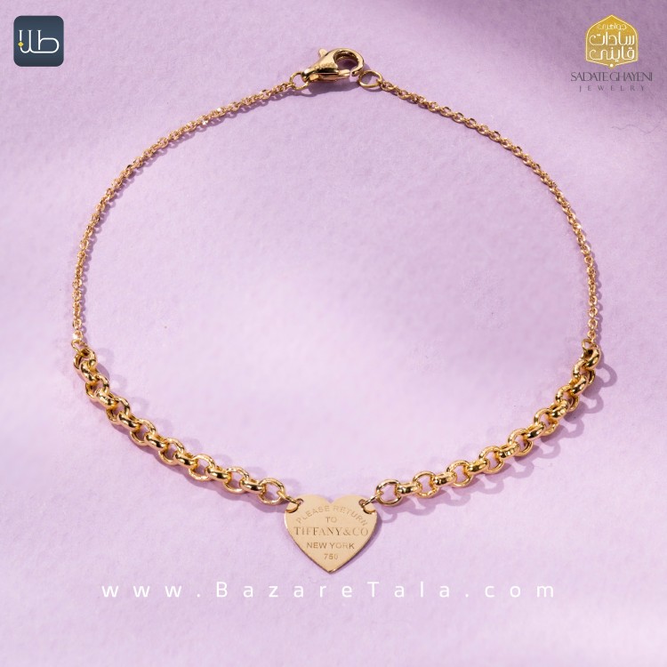 دستبند طلا طرح تیفانی (کد 4497)