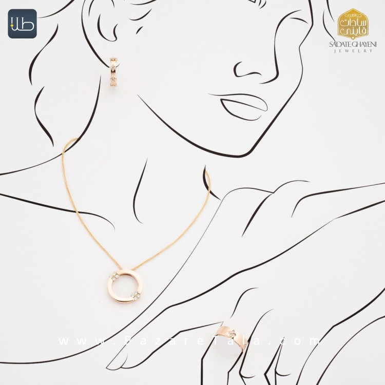 نیم ست طلا اخوت (کد 4536)