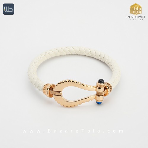 دستبند طلا چرمی