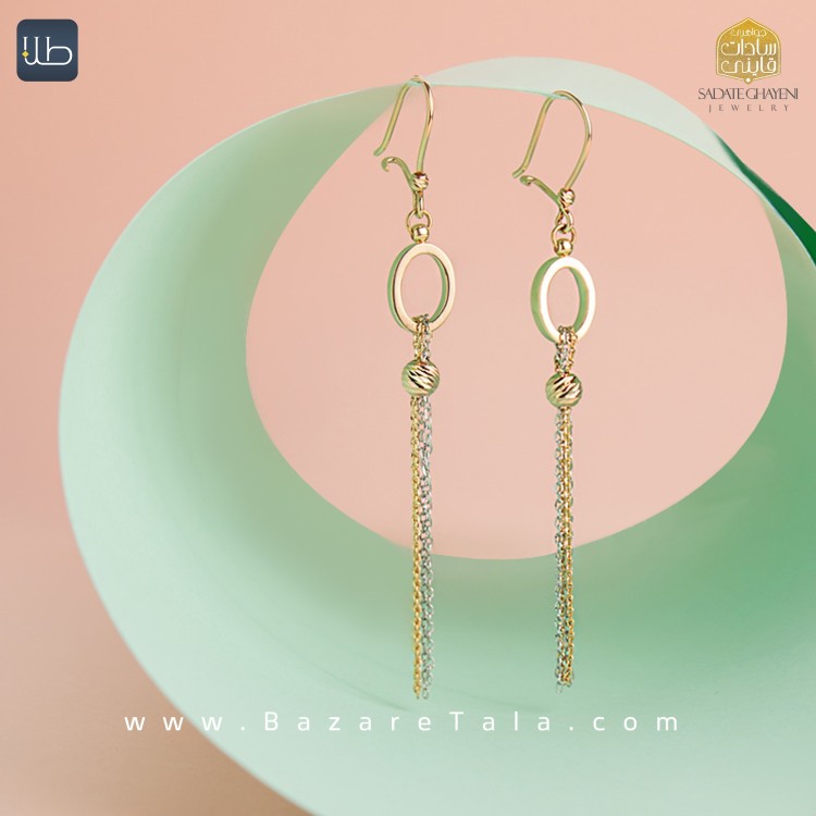 گوشواره طلا شال (کد 3853)