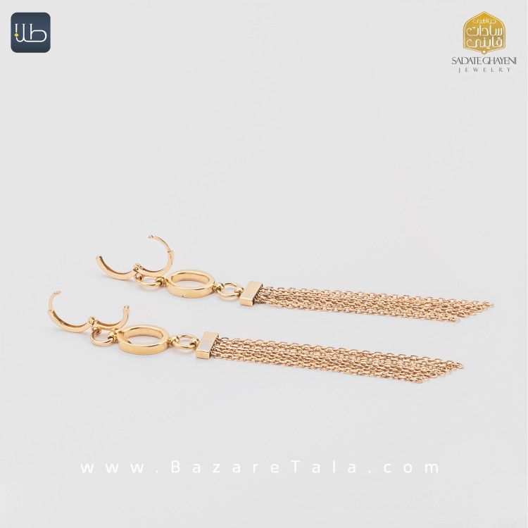 گوشواره طلا شال  (کد 3837)