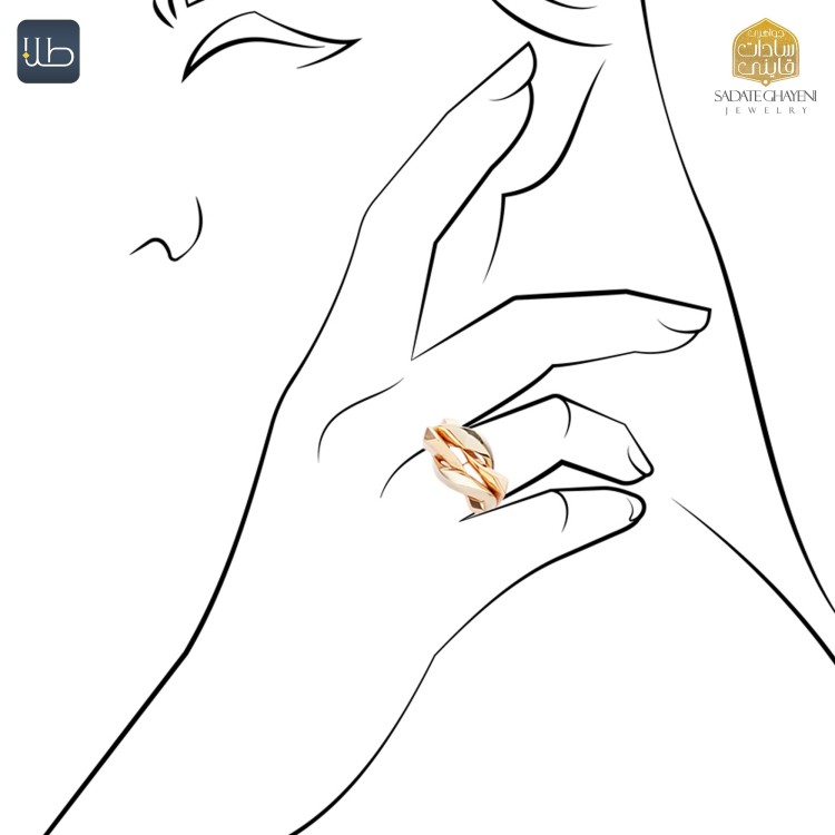 انگشتر طلا A.S (کد 4275)