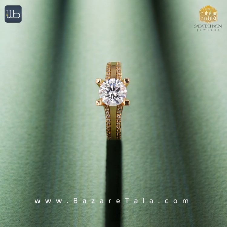 انگشتر طلا سولیتر شرافت (کد 3732)
