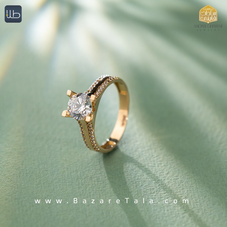 انگشتر طلا سولیتر شرافت (کد 3732)