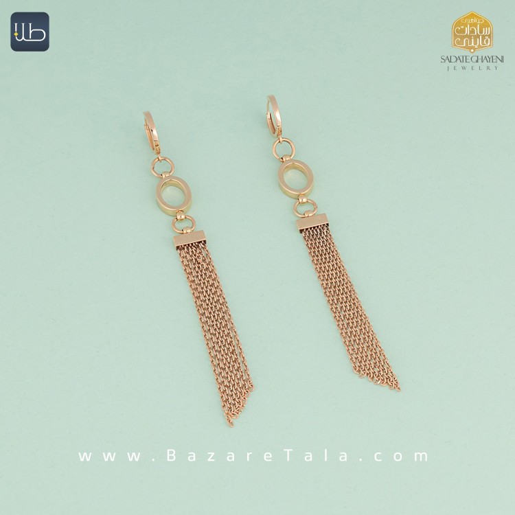 گوشواره طلا شال  (کد 3837)