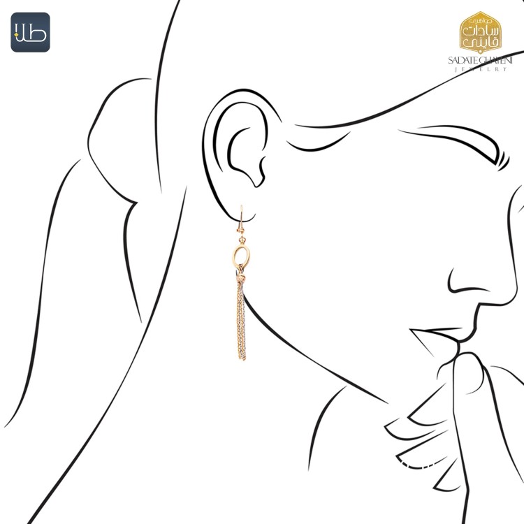 گوشواره طلا شال (کد 3853)