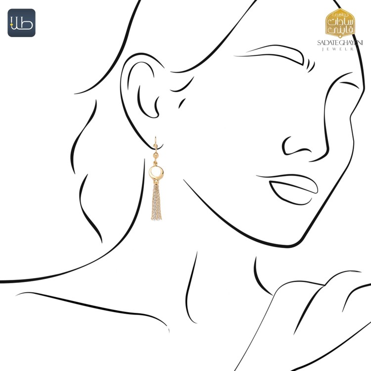 گوشواره طلا آریانا (کد 3862)