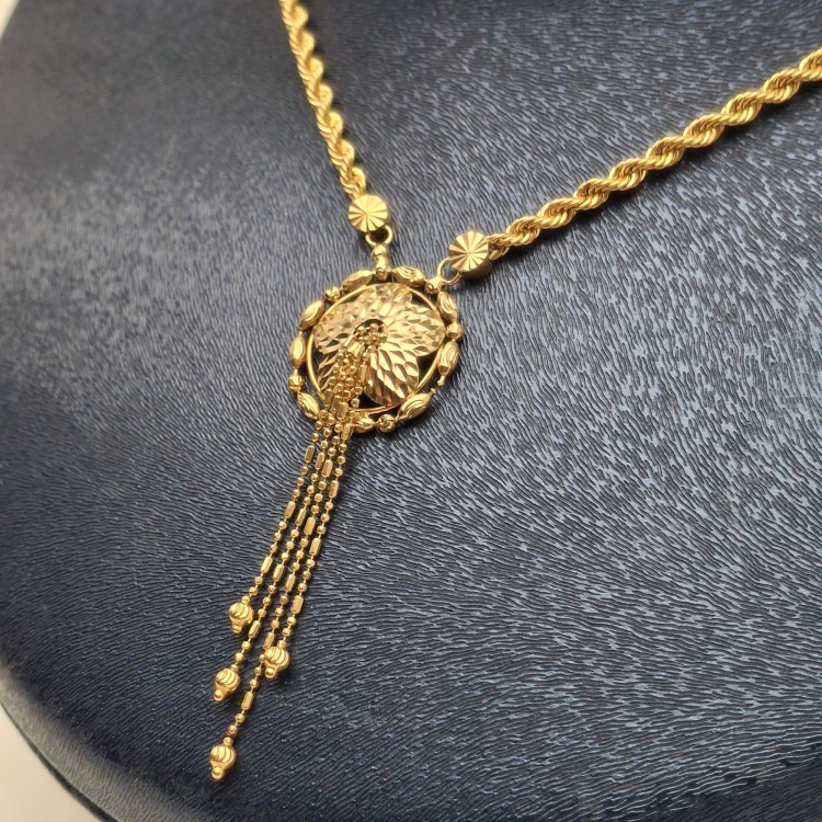 گردنبند طنابی طلا (کد 5475)
