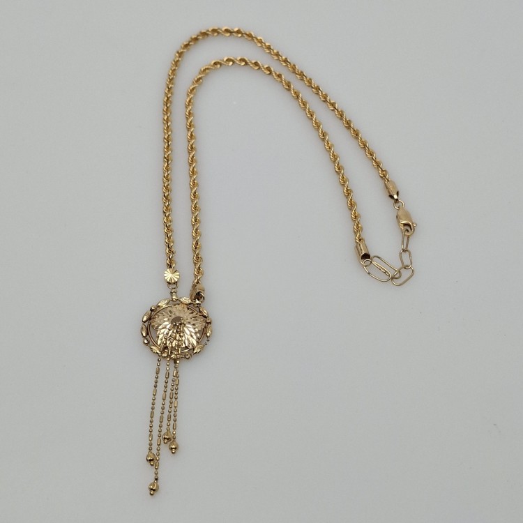 گردنبند طنابی طلا (کد 5475)