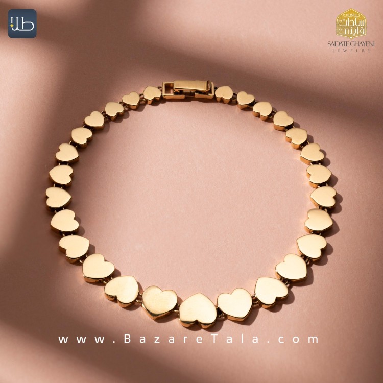 دستبند طلا طرح رولکس (کد 4523)