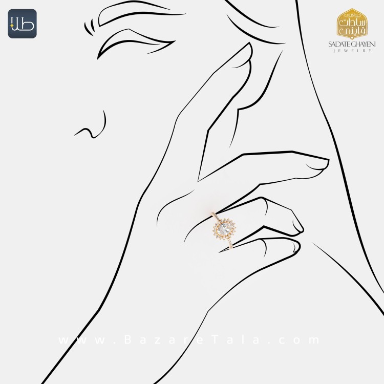 انگشتر طلا سولیتر شرافت (کد 3736)