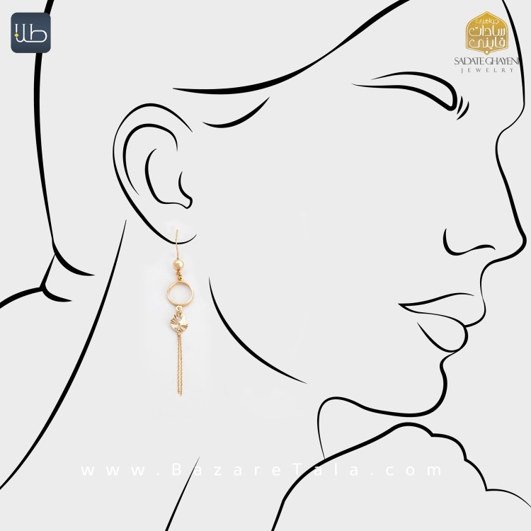 گوشواره طلا نازی (کد 3885)