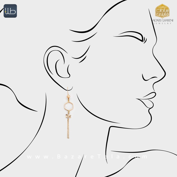 گوشواره طلا نازی (کد 3883)