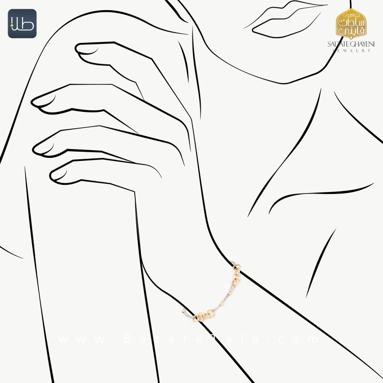 دستبند طلا تهران تاج (کد 4322)