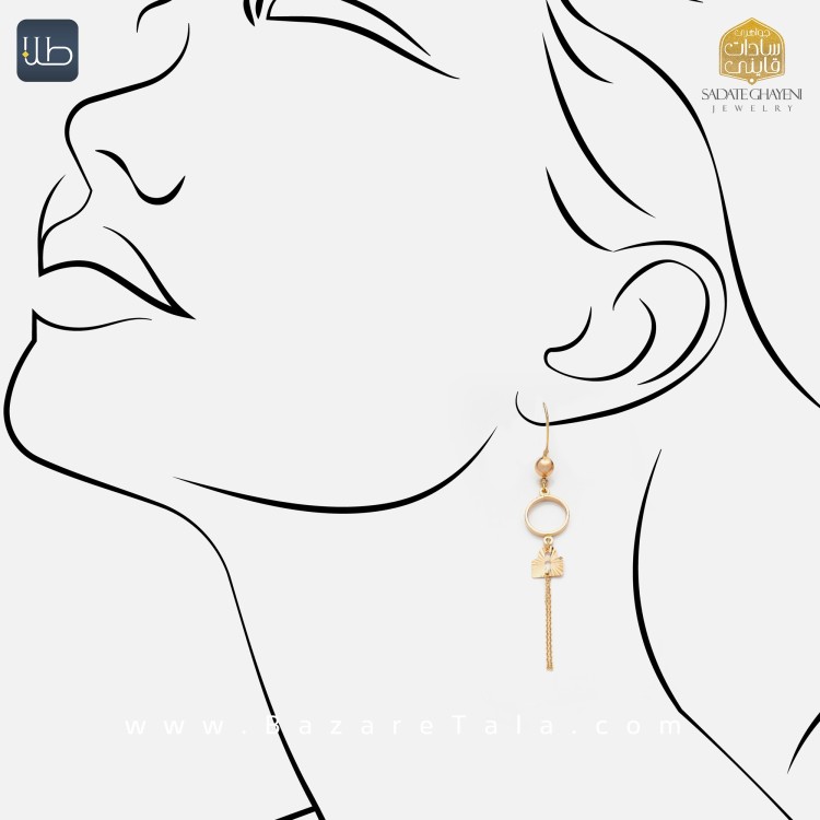 گوشواره طلا نازی (کد 3888)