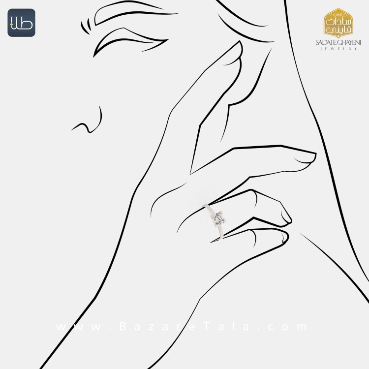 انگشتر طلا سولیتر شرافت (کد 3734)