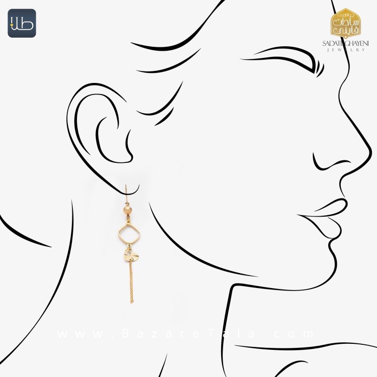 گوشواره طلا نازی (کد 3887)