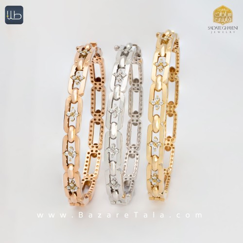 دستبند طلا ونکلیف اخوت (کد 4456)