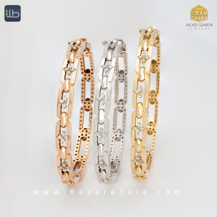 دستبند طلا ونکلیف اخوت (کد 4456)