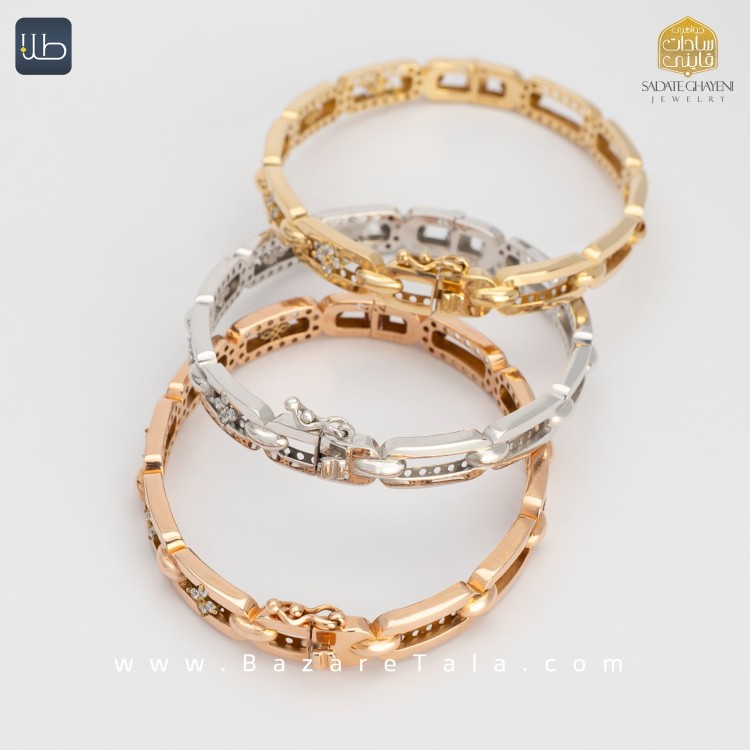 دستبند طلا ونکلیف اخوت (کد 4456)