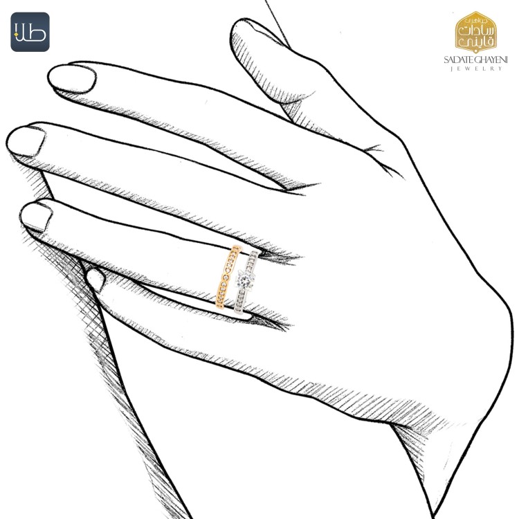 انگشتر طلا سولیتر شرافت (کد 3738)