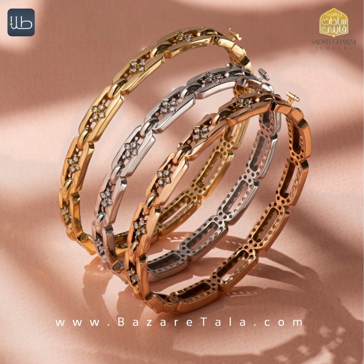 دستبند طلا ونکلیف اخوت (کد 4456)