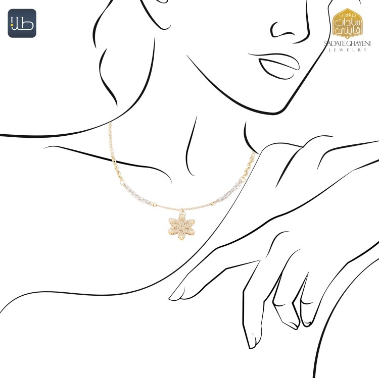 گردنبند طلا دلوین (کد 4448)