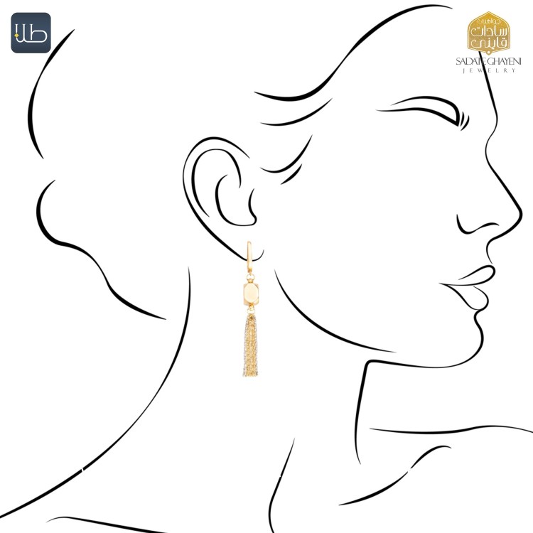 گوشواره طلا ویوا (کد 3890)