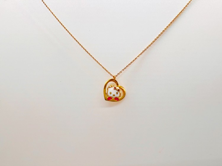 گردنبند طلا طرح کیتی یکتاخواه (کد 5483)