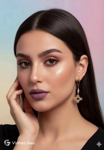 گوشواره آویز رز (کد 5497)