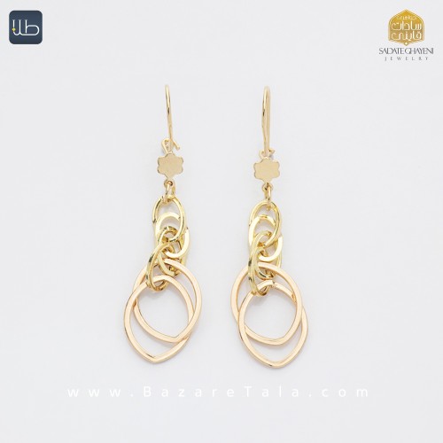گوشواره طلا شقایق (کد 3913)