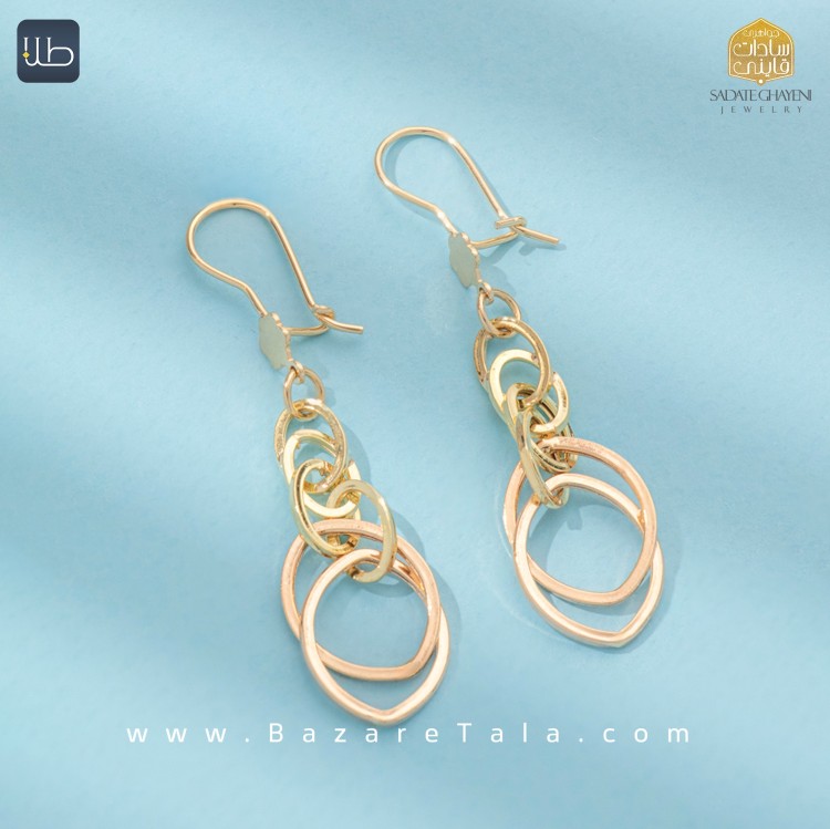 گوشواره طلا شقایق (کد 3913)